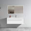 Meuble-lavabo blanc mat avec lavabo à surface solide 48 po Nevia