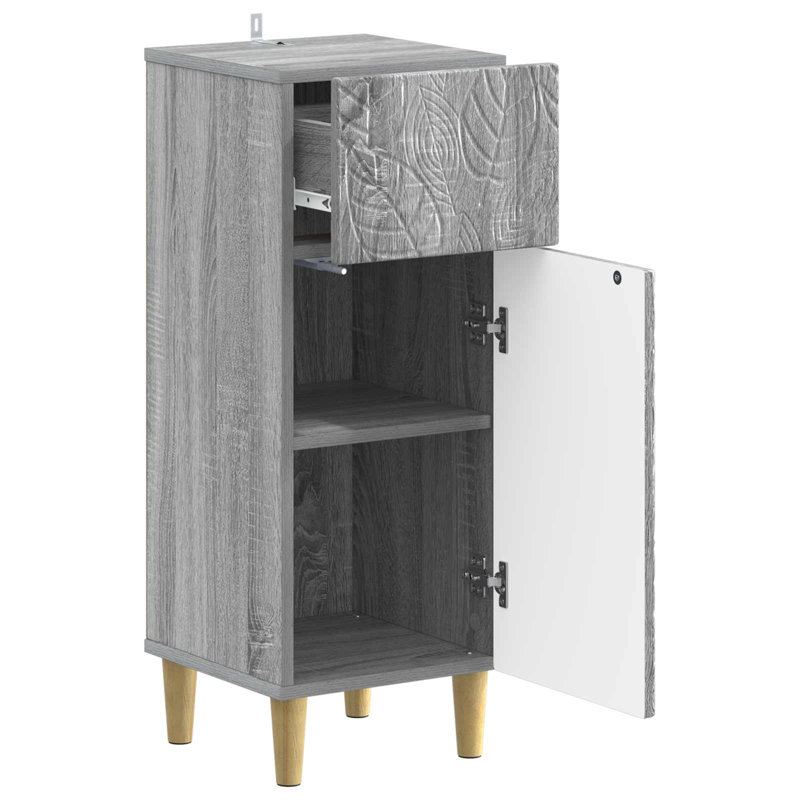 Bathroom Storage, Grey Sonoma