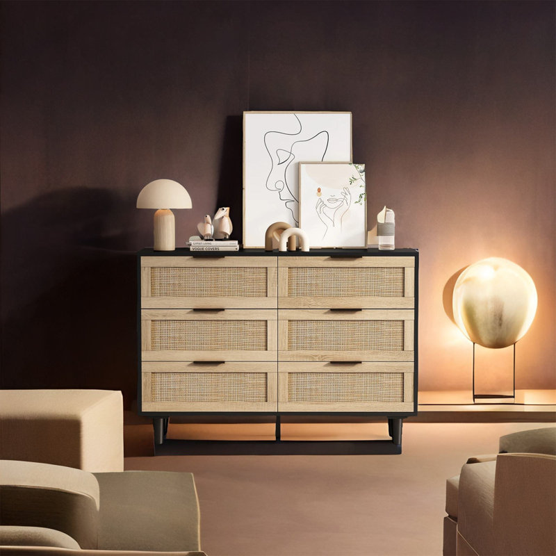 Commode 6 tiroirs l 51,18 po Chrysander