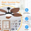 Ventilateurs de plafond 52 po imperméables avec lumières à distance brun foncé