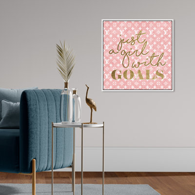 «Fashion and Glam Girl With Goals Fashion», impression sur toile