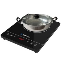 Electric Cooktop, Portable Electric Cooktop 1800W Single Burner Stove with  LED Touch Screen, 8 Power & 8 Temperature Levels, Timer, Microcrystalline