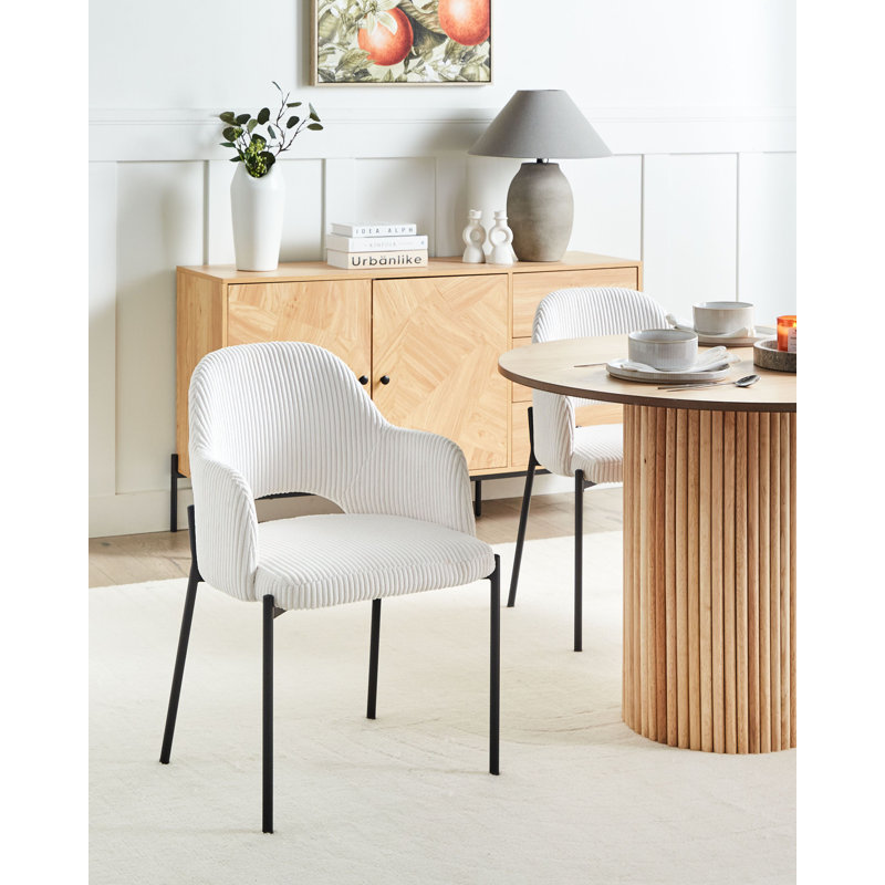 Set of 2 Dining Chairs RATON, White