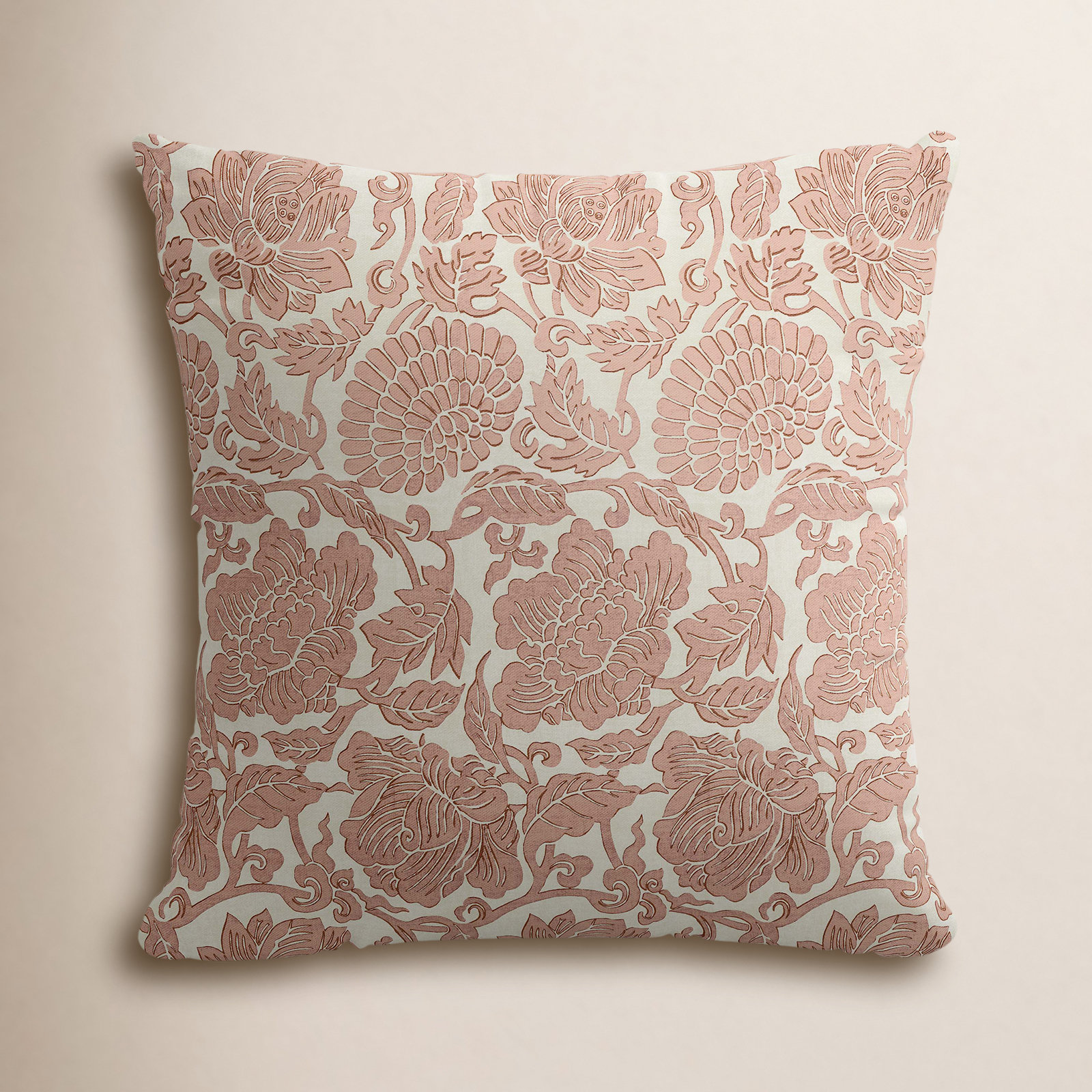 Ima Floral Cotton Throw Pillow, 18" x 18", Pillow Cover Only - No Insert