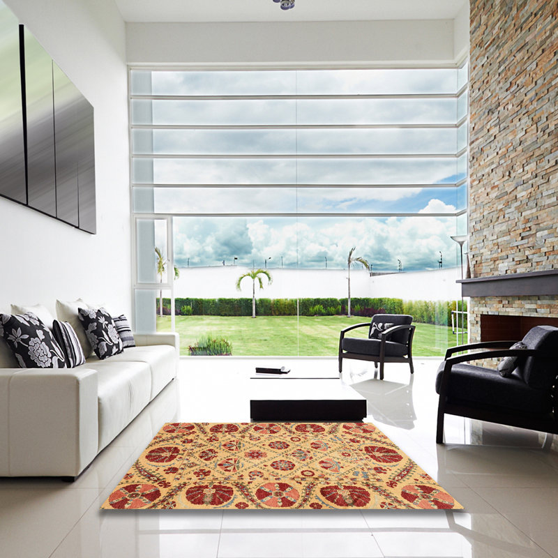 Tapis abstrait moderne 3800, Carré 8 pi