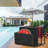 Outsunny Wicker Patio Pool Float Storage Basket, PE Rattan Outdoor Pool Caddy with Rolling Wheels for Floaties, Noodles, Life Vests, Beach Balls, Toys, Mixed Brown-57441330