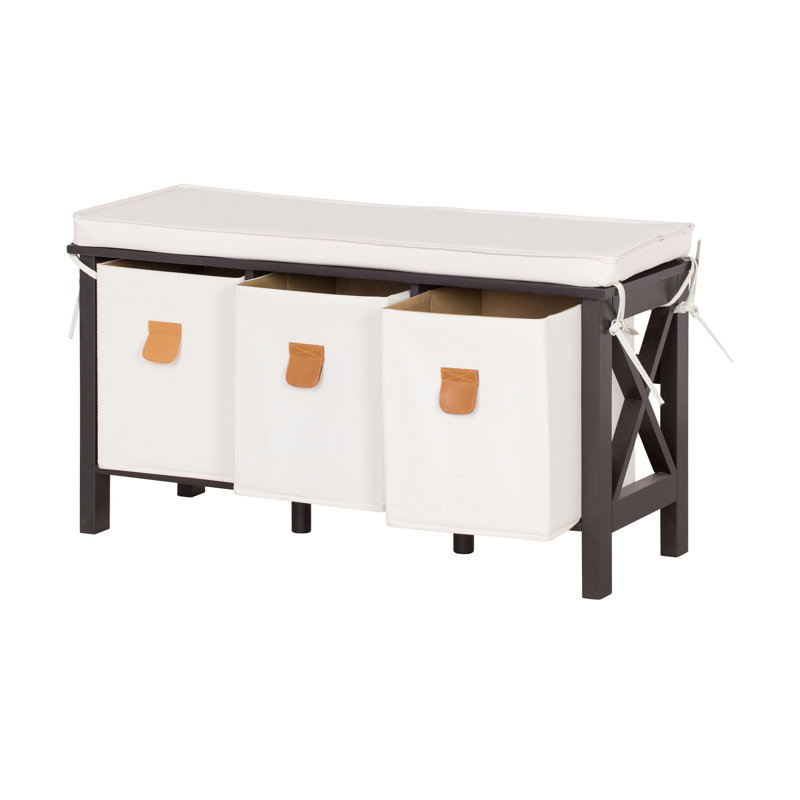 Maura Polyester Upholstered Storage Bench