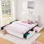 Lit tapissier pour enfants avec tête de lit à oreilles en lapin, lumière DEL et 4 tiroirs de rangement, tissu Boucle (84,5 po x 62,75 po x 41 po)-1161280790-1161280789