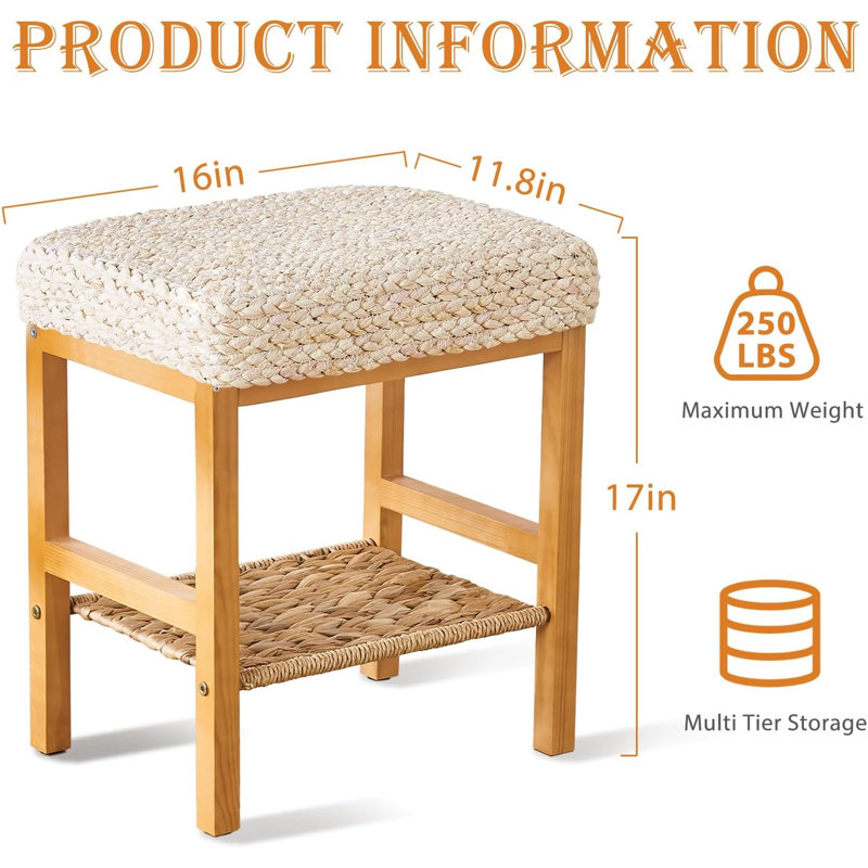Tabouret d'appoint en bois, Blanc