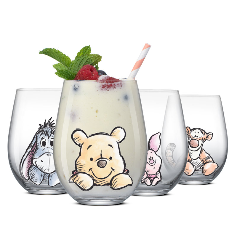 Ensemble de 4 verres sans pied Disney Winnie l'Ourson