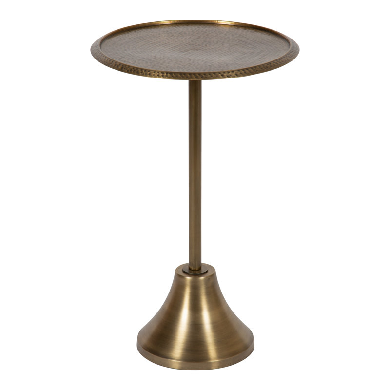 Alex-May Iron Top End Table, Gold