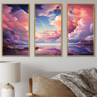 «Kawaii Landscape Clouds V - Clouds», ensemble de reproduction d'art mural