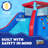 12' x 17.1' Bounce House with Water Slide and Air Blower-80327395