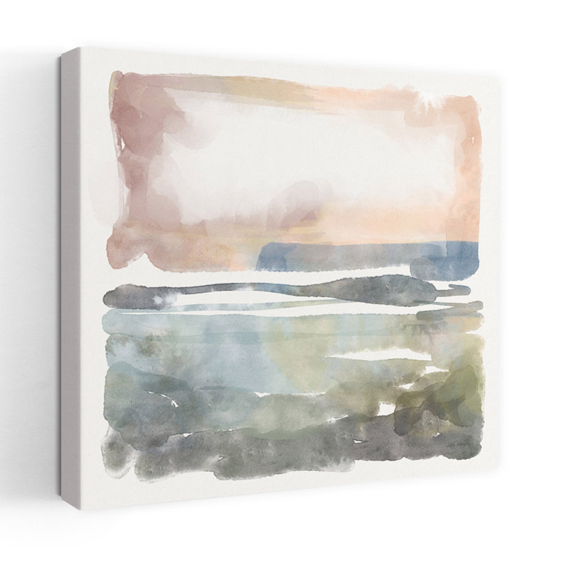 Soft Abstract Coastal Abstract Art, 48" H x 48" W