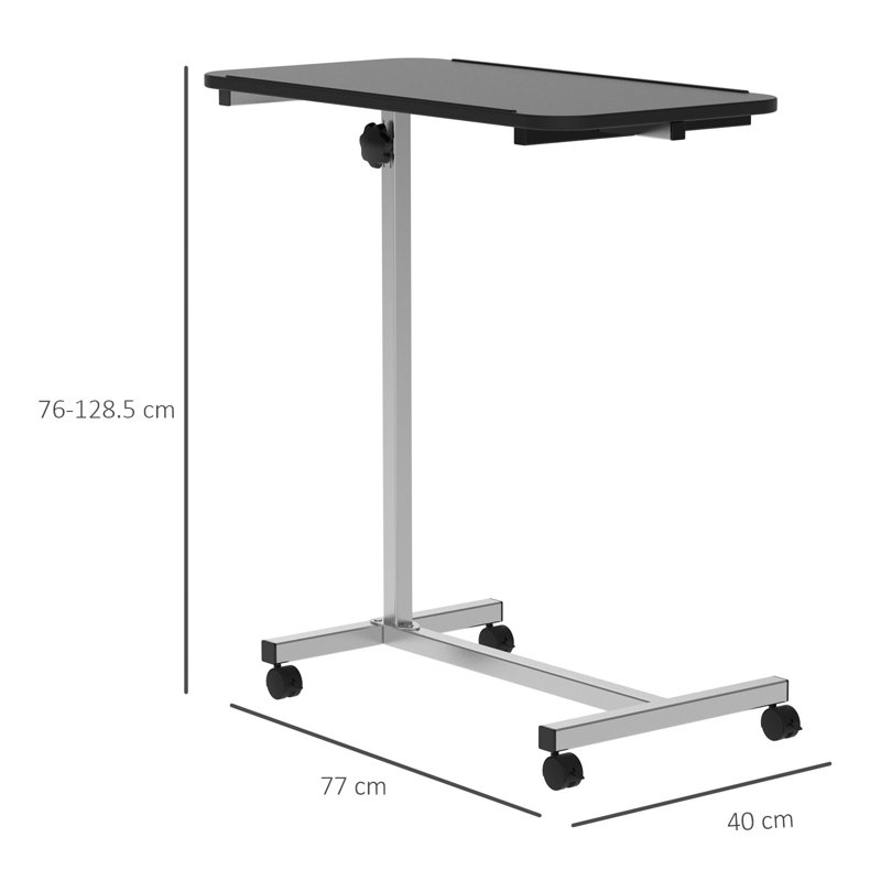 Height Adjustable Side Table, Black