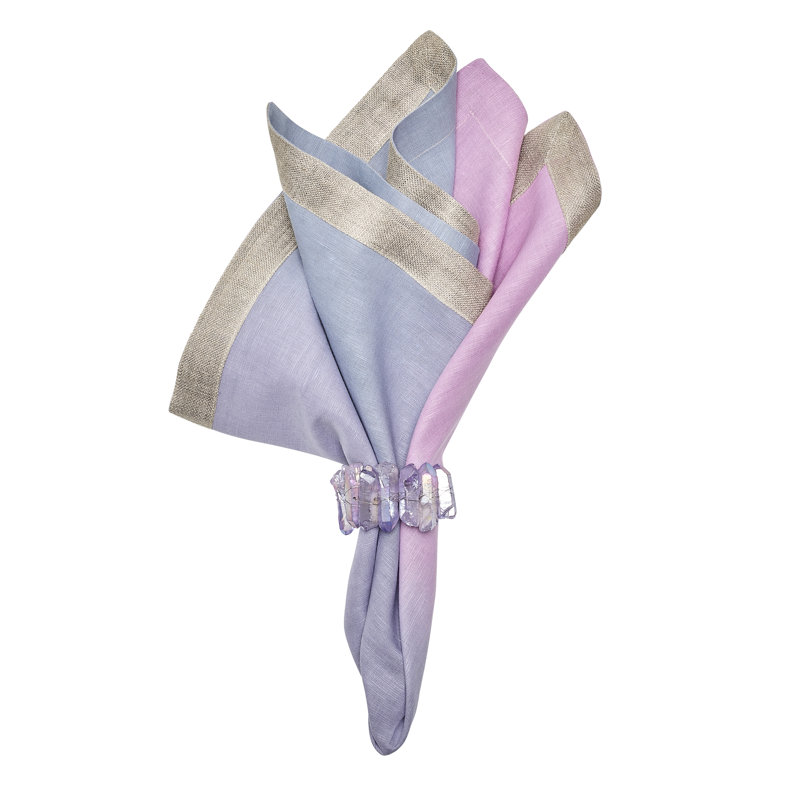 Dip Dye Linen Napkin, Lilac/Periwinkle
