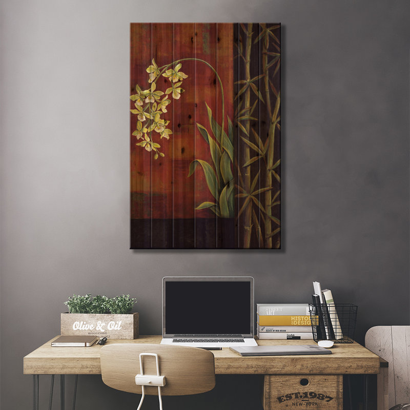 " Green Orchid " by Jill Deveraux, 18" W x 26" H x 1.5" D