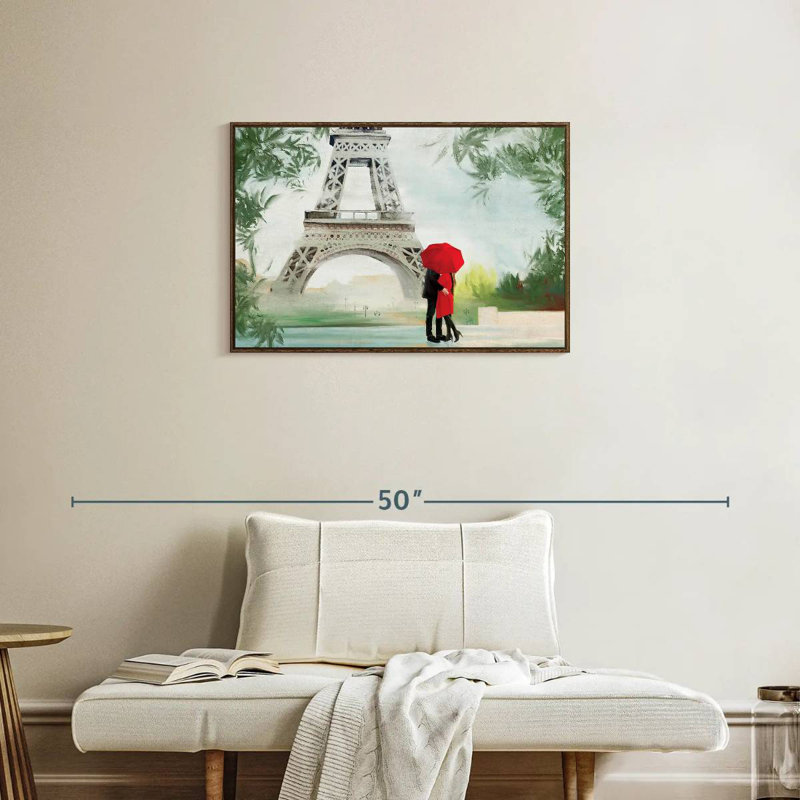 Romance tropicale à Paris, Cadre flottant noyer, 31 po x 21 po