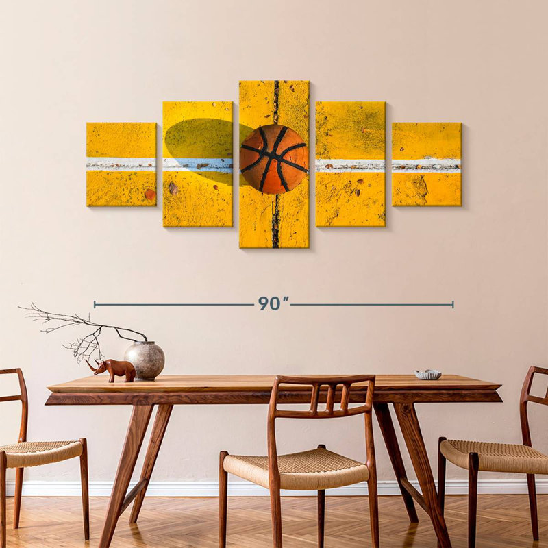 Basketball On Concrete, 42" H x 92" W