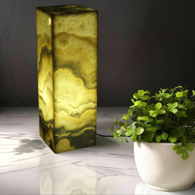 Lampe onyx beige Nubloso Crema