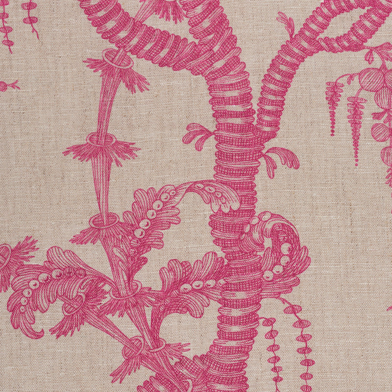 San Cristobal Toile Fabric, Magenta