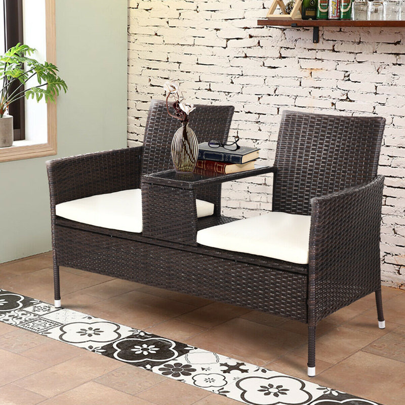 Lutie 2 - Person Patio Conversation Set with Cushions