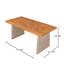 Table de salle à manger d'extérieur en bois d'acacia, finition teck + osier brun