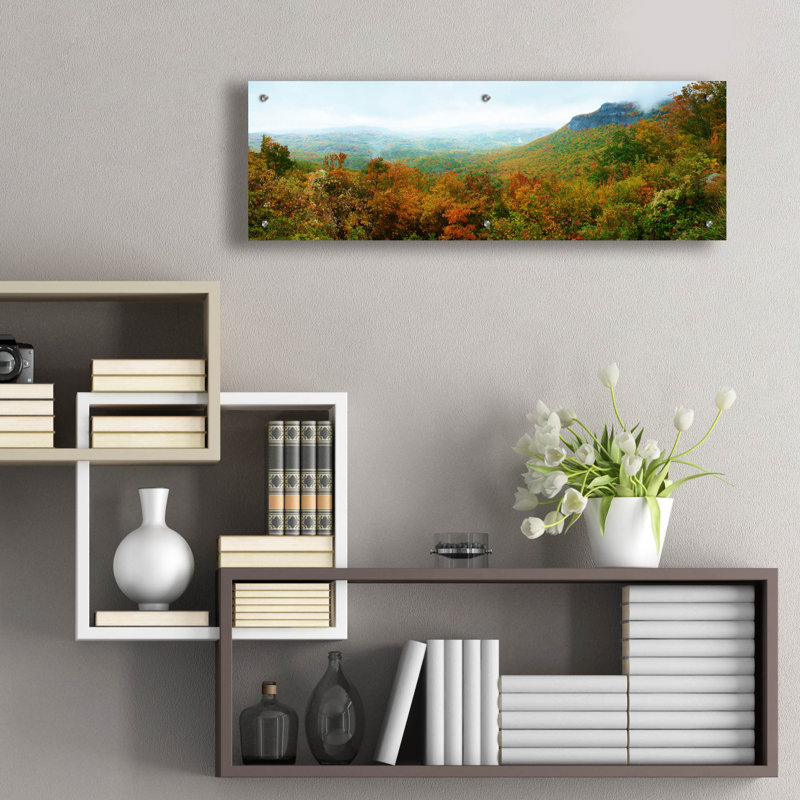 «Whiteside Overview» par Steve Vaughn, art mural en verre acrylique, 48 po x 16 po, H 12 po x l 36 po