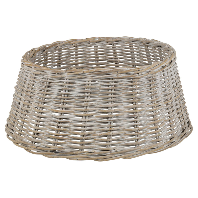 Rattan Tree Collar, Light Grey