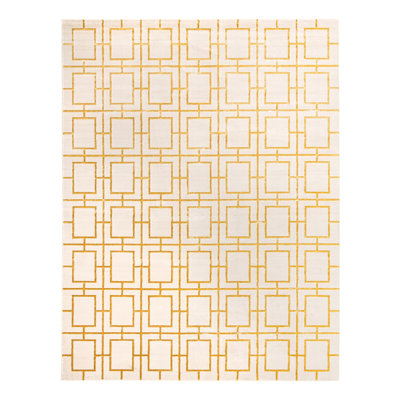 Tapis blanc contemporain Corando