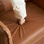 Fauteuil moderne en similicuir rembourré avec accoudoirs uniques-1461543290