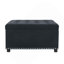 Repose-pieds capitonné avec rangement et garniture cloutée pour chambre à coucher, salon, petit espace, décoration intérieure-129874341