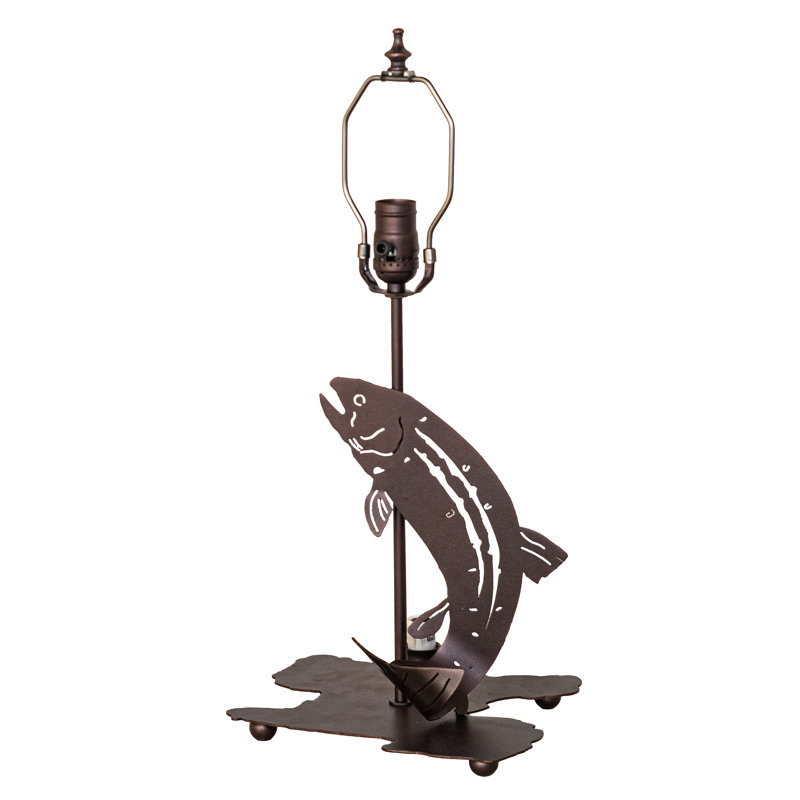13" High Leaping Trout Table Base