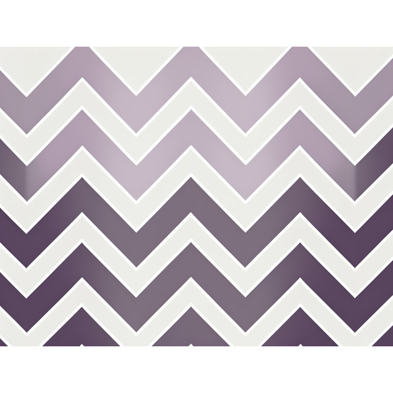 Chevron Comforter, Twin Extra Long Comforter, Purple/White