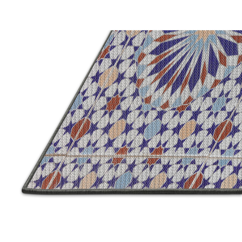 Tapis mauve/gris tissé à la machine, Rectangle 5 pi x 8 pi