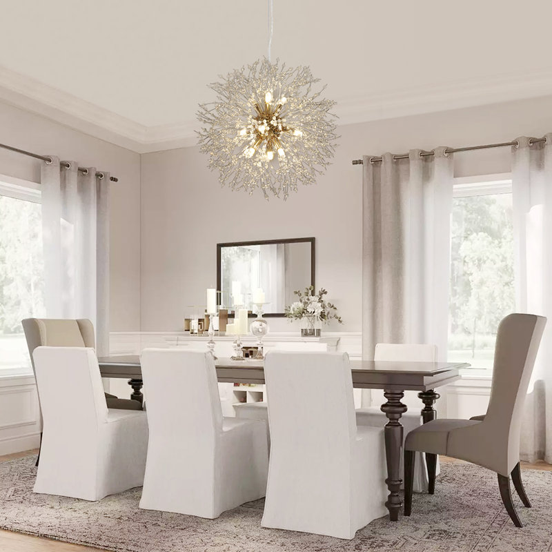Modern 9-Light Firework Sunburst Sputnik Chandelier