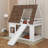 Wood Twin Size House Bunk Bed With Roof, Ladder And Slide