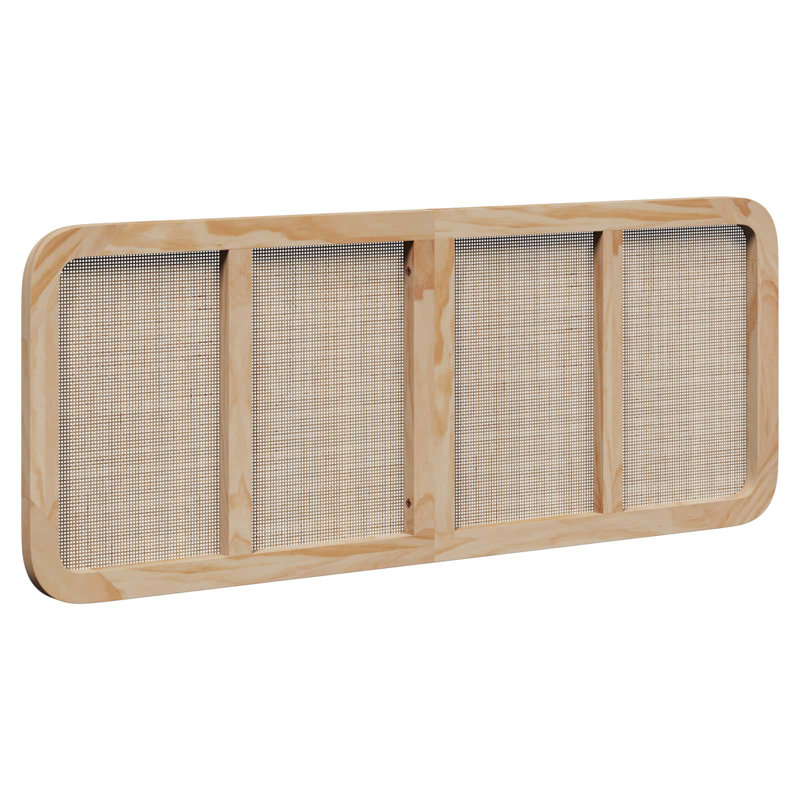 Solid Wood Headboard, European Double (140 x 200 cm), Natural