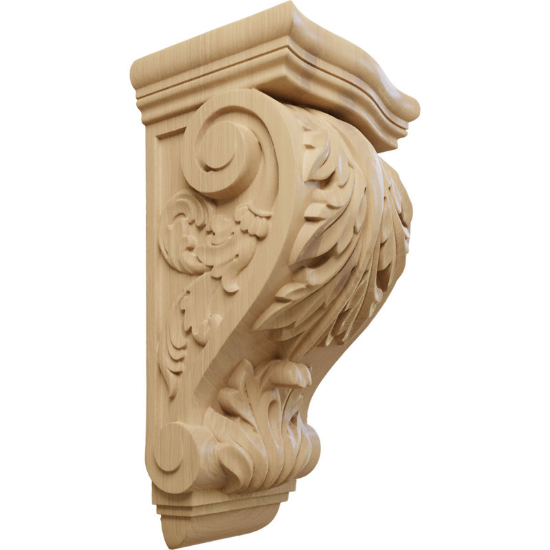 Support en bois / corbeau, Érable, H 7,75 po x l 3,5 po x P 2,875 po