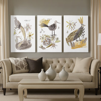 Glowing Garden at Dusk I  -Custom Wrapped Gallery Canvas - 3 Pieces