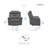 Sitz 40" Transitional Genuine Leather Manual Recliner-946362582