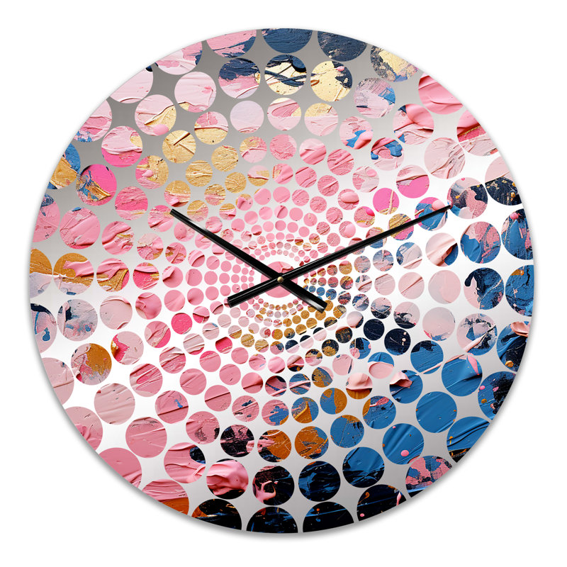 Marjani - Horloge murale peinture abstraite, Médium