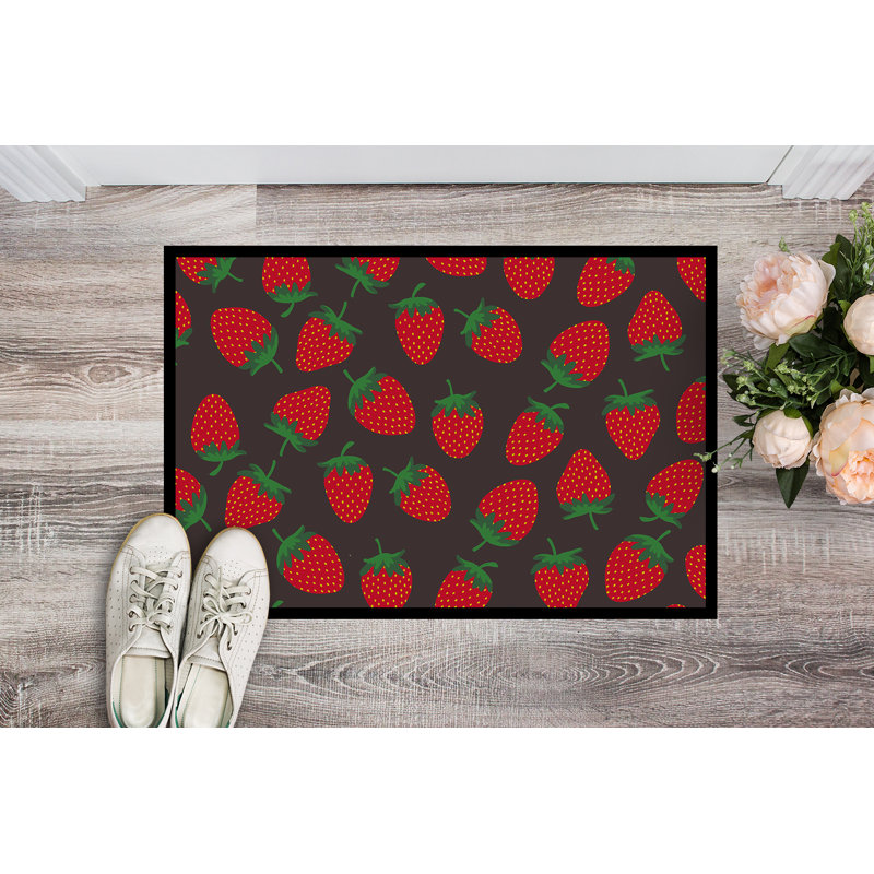 Yokoyama Indoor / Outdoor Rug, Gray/Red, Rectangle 2' x 3'