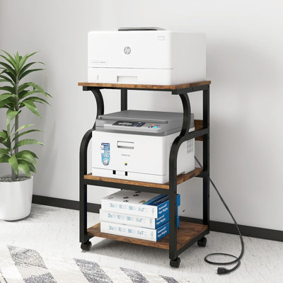 29.5'' H x 20" W Printer Stand With Adjustable Storage Shelf,Utility Cart