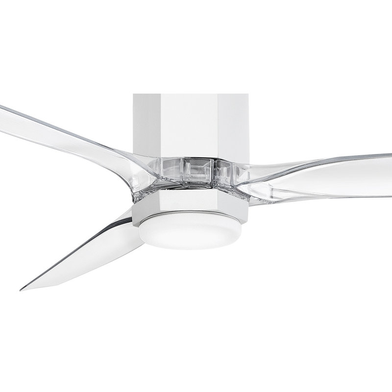 Ventilateur de plafond à DEL Hinkley Facet, Blanc mat, Blanc