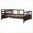 Full Size Solid Pine Wood Daybed with 2 Storage Drawers Espresso - Multi-Functional for Small Spaces-1670896194-1670896193