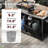 Outdoor Kitchen Island with Foldable Grill Table, Grill Cart with Trash Storage & Stainless Top-2054640278