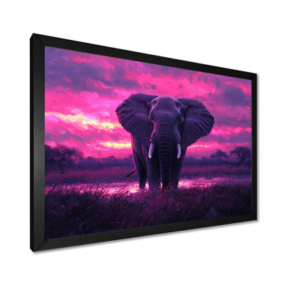 Éléphant d'Haggins dans la lueur du crépuscule d'Afrique I - éléphant, art mural