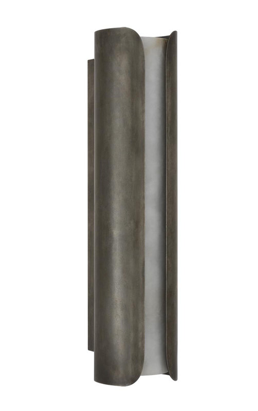 Anne-Marie Barton Armise 18" Sconce with Alabaster, Mottled Pewter, 29" H x 7" W x 7.75" D