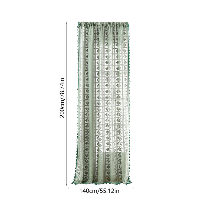 Kbndieu 55x79inches Openwork Embroidered Curtains Semi Shade Curtains Polyester Curtains Decorative Curtains Through The Rod Models Curtains 1 Pcs Pack